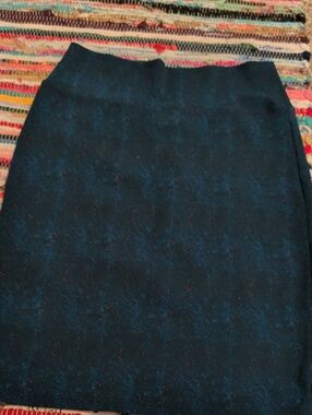 LuLaRoe Dark Teal Pencil Skirt with Subtle Speckle - Professional